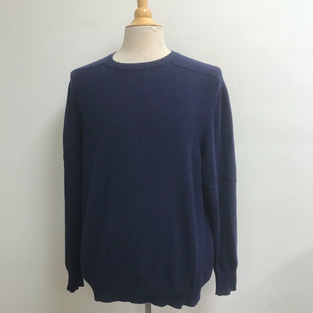 Blumarine Uomo 100% cashmere crew neck sweater navy blue xl